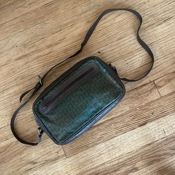 Green and Brown Men's Bag Fendi Vintage - Picture 3 of 15